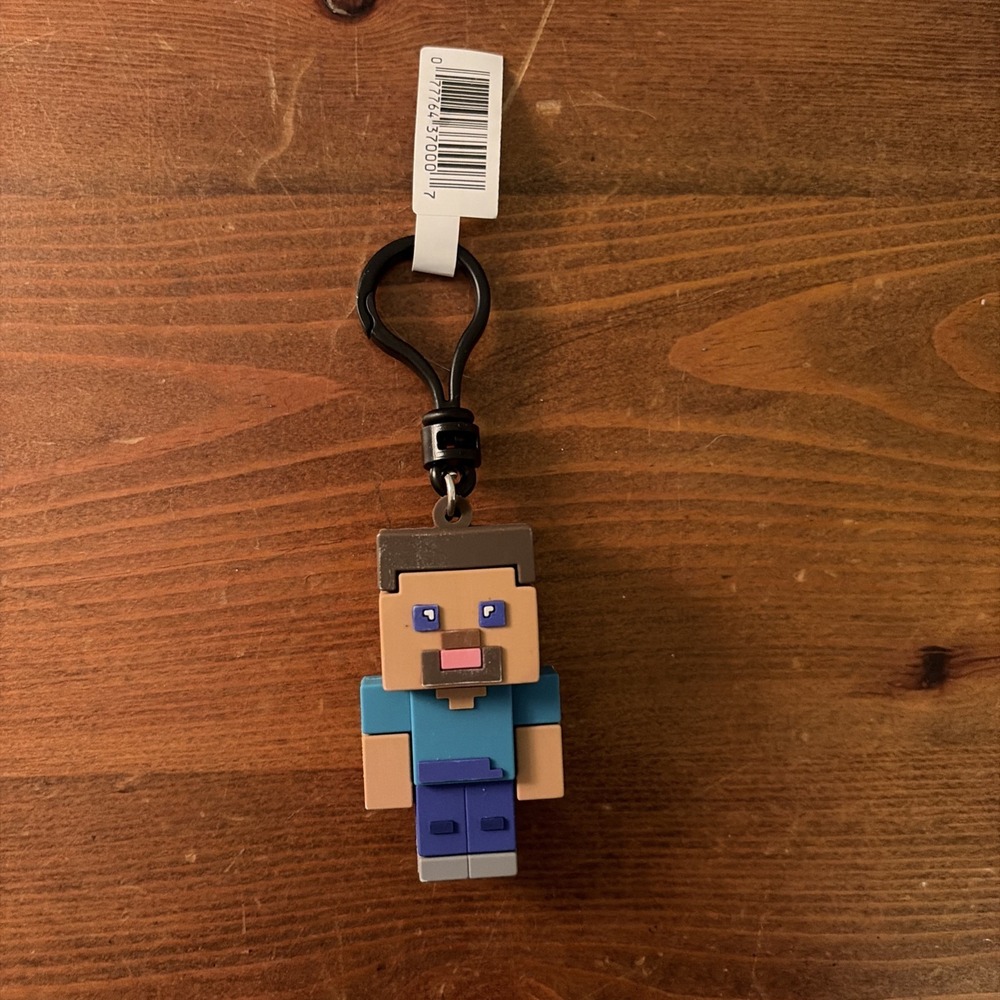 NWT Minecraft Series 1 Figural Bag Clip Steve